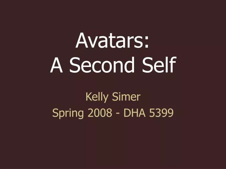 avatars a second self