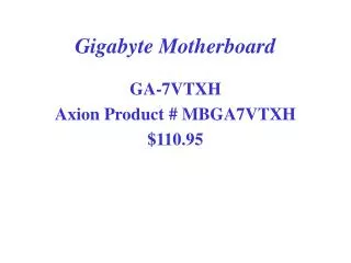 Gigabyte Motherboard