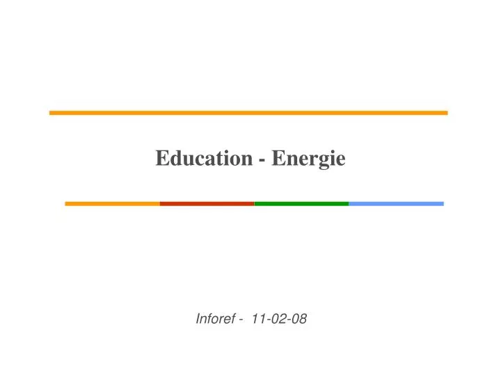 education energie