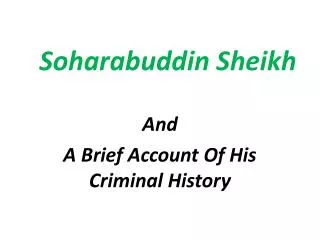 Soharabuddin Sheikh