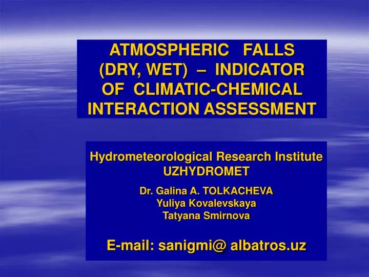 atmospheric falls dry wet indicator of climatic chemical interaction assessment