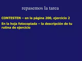 repasemos la tarea