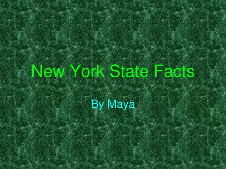 new york state facts