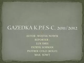 gazedka k p f s c 2011 2012