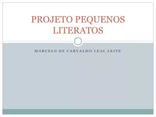 projeto pequenos literatos