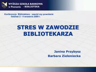 janina przybysz barbara zieleniecka