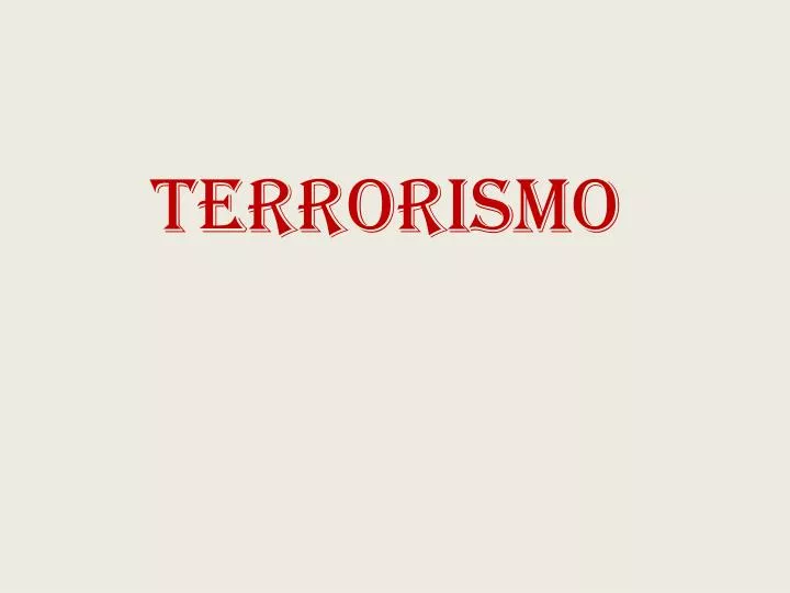 terrorismo