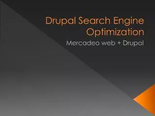 drupal search engine optimization