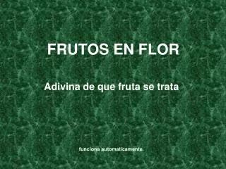 frutos en flor