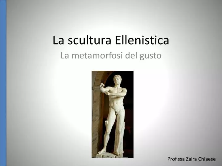la scultura ellenistica