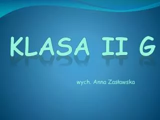 klasa ii g