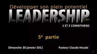 dimanche 30 janvier 2011 pasteur claude houde
