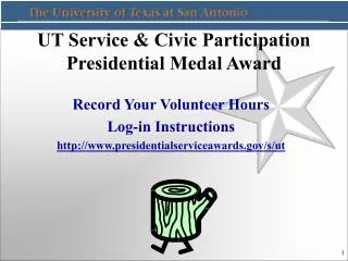UT Service &amp; Civic Participation Presidential Medal Award