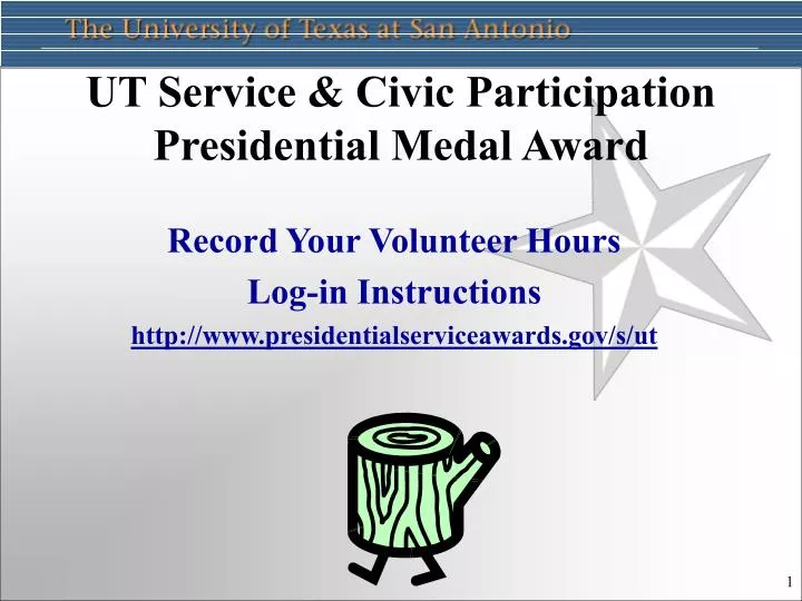 ut service civic participation presidential medal award