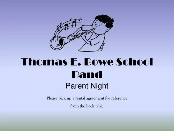 thomas e bowe school band