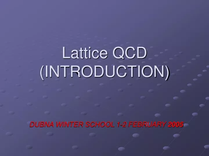 lattice qcd introduction