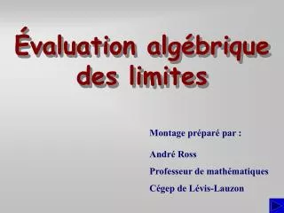 valuation alg brique des limites
