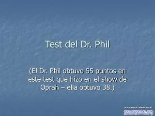 test del dr phil