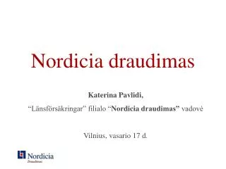 nordicia draudimas