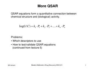 More QSAR