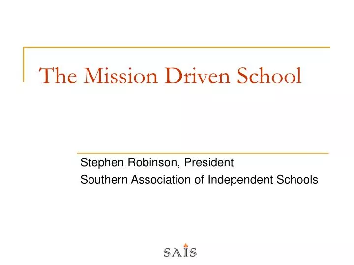 the mission driven school
