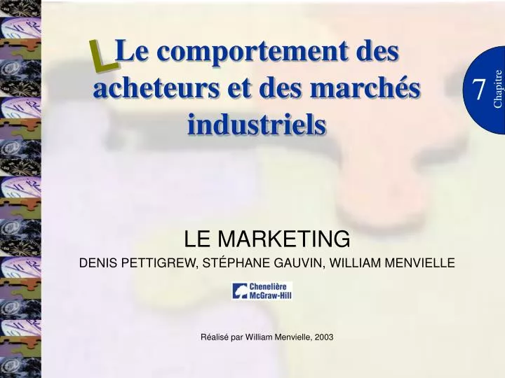 le comportement des acheteurs et des march s industriels