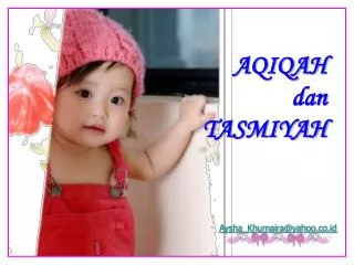 aqiqah dan tasmiyah