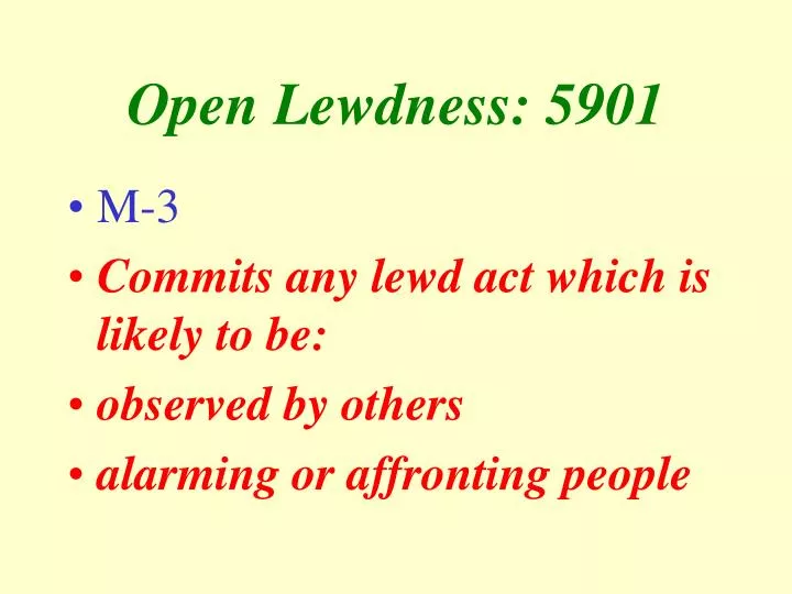 open lewdness 5901