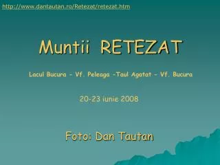 muntii retezat