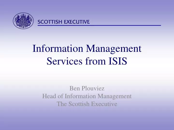 information management services from isis
