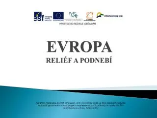 evropa reli f a podneb