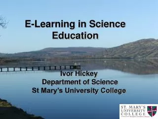 E-Learning in Science Education