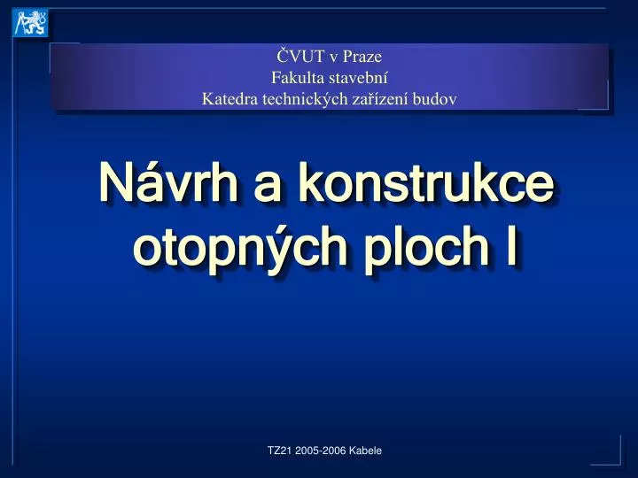 n vrh a konstrukce otopn ch ploch i