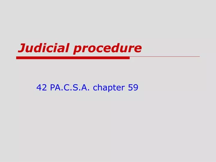judicial procedure
