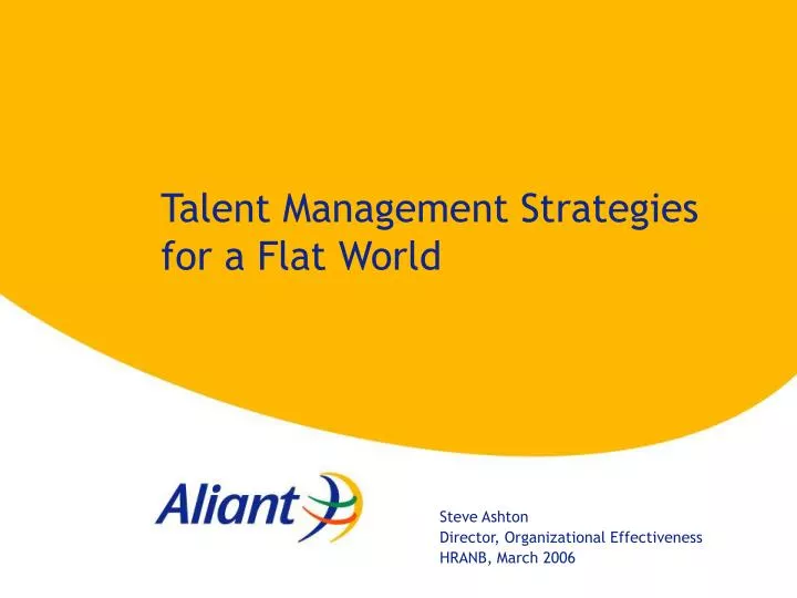 talent management strategies for a flat world