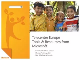 Telecentre Europe Tools &amp; Resources from Microsoft