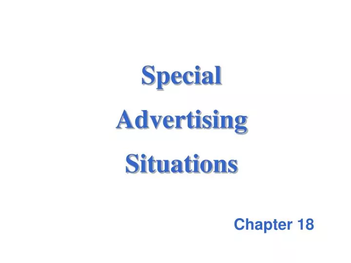special advertising situations