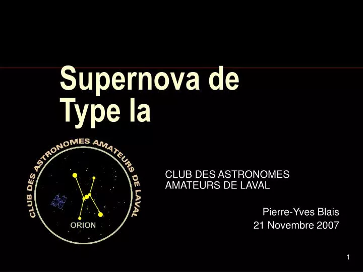 supernova de type ia