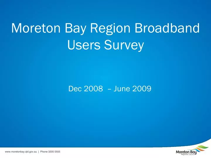 moreton bay region broadband users survey