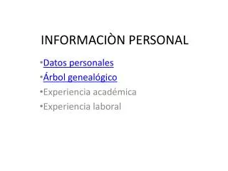 informaci n personal