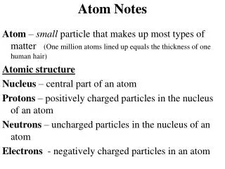 atom notes