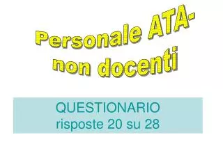 questionario risposte 20 su 28