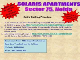 SOLARIS APARTMENTS Sector 75, Noida
