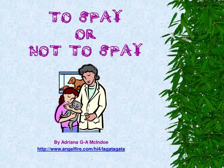 to spay or not to spay