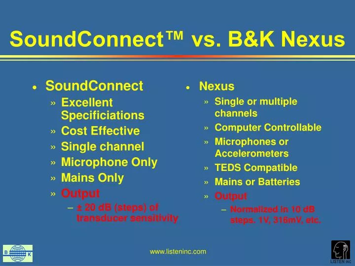 soundconnect vs b k nexus