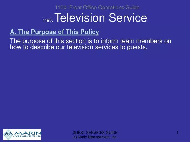 1190 television service