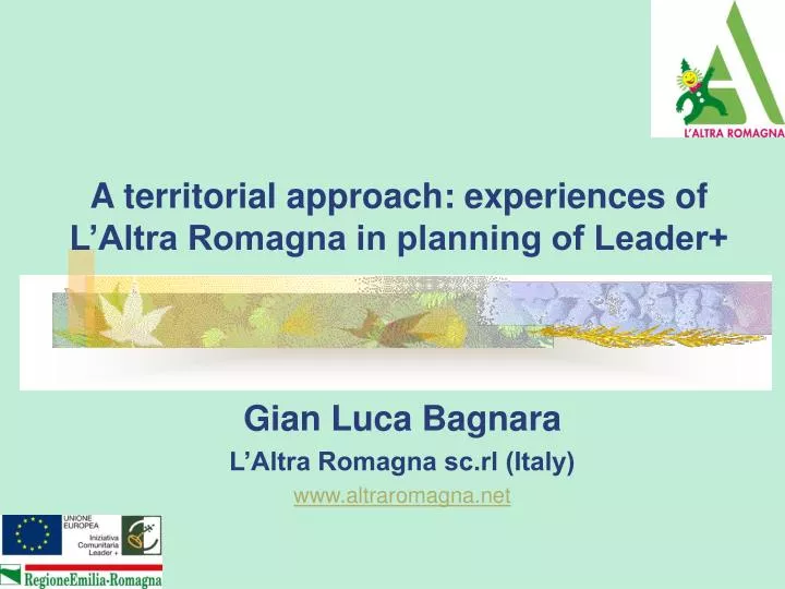 a territorial approach experiences of l altra romagna in planning of leader