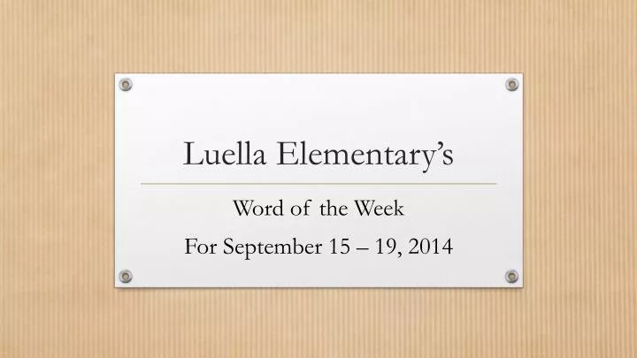 luella elementary s