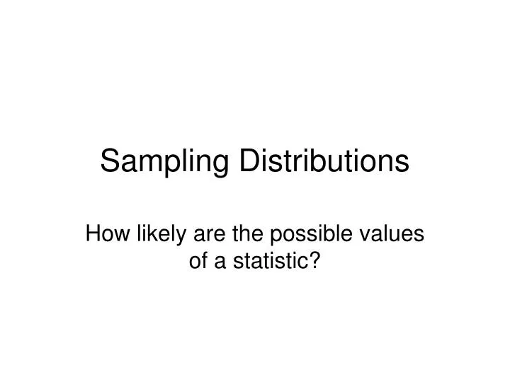 sampling distributions