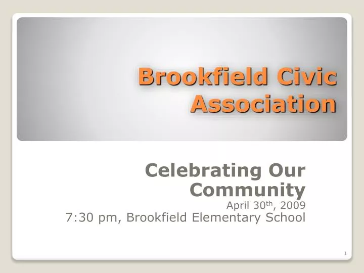 brookfield civic association